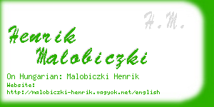 henrik malobiczki business card